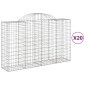 vidaXL Συρματοκιβώτια Τοξωτά 20 τεμ. 200x50x120/140 εκ. Γαλβαν. Ατσάλι