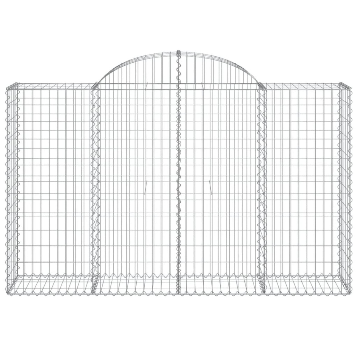 vidaXL Συρματοκιβώτια Τοξωτά 20 τεμ. 200x50x120/140 εκ. Γαλβαν. Ατσάλι