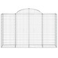 vidaXL Συρματοκιβώτια Τοξωτά 40 τεμ. 200x50x120/140 εκ. Γαλβαν. Ατσάλι