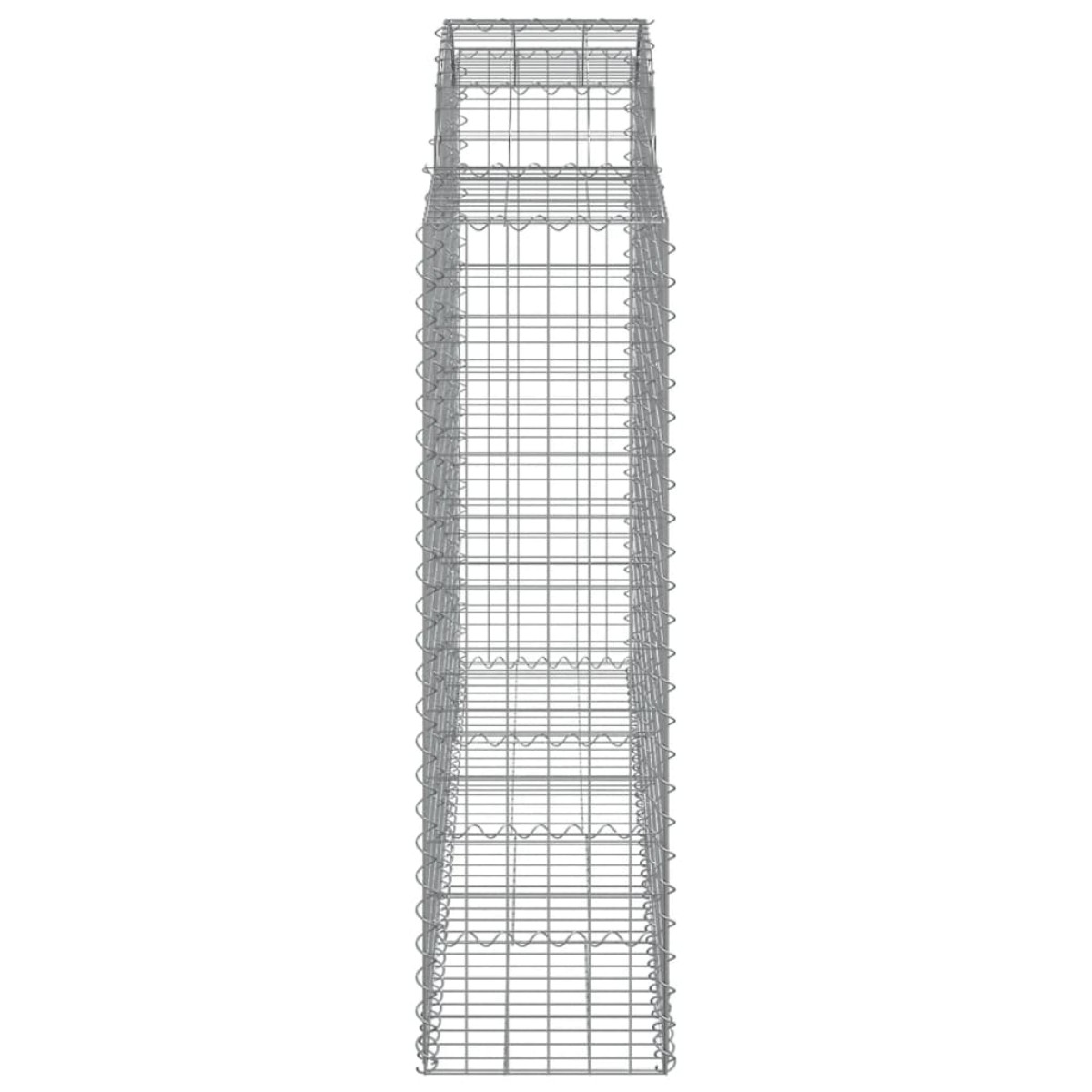 vidaXL Συρματοκιβώτια Τοξωτά 2 τεμ. 200x50x140/160 εκ. Γαλβαν. Ατσάλι