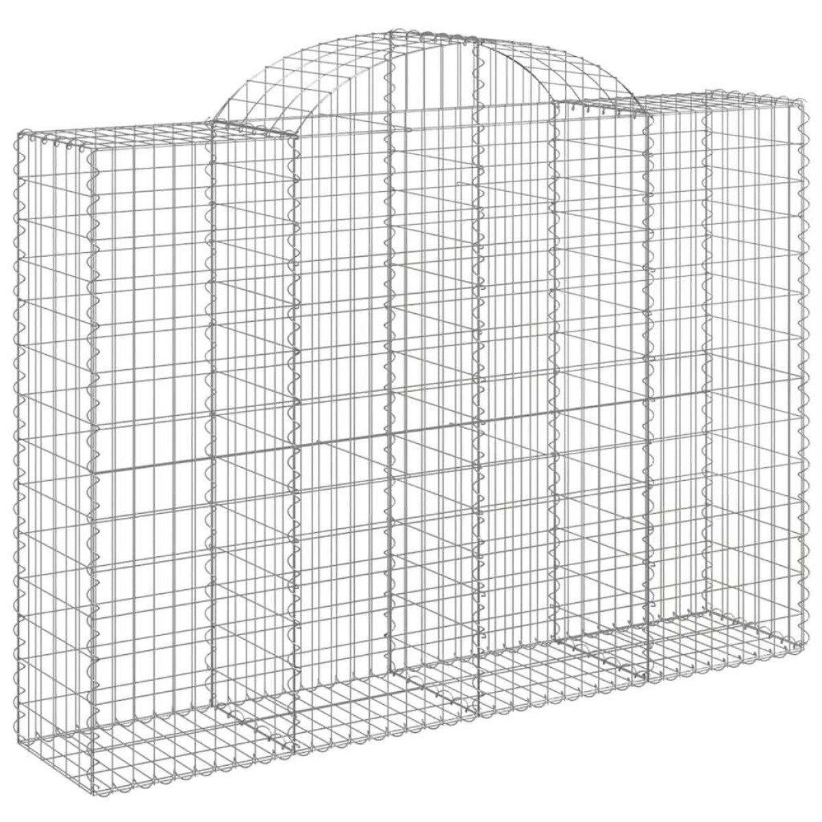 vidaXL Συρματοκιβώτια Τοξωτά 5 τεμ. 200x50x140/160 εκ. Γαλβαν. Ατσάλι