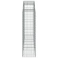 vidaXL Συρματοκιβώτια Τοξωτά 6 τεμ. 200x50x140/160 εκ. Γαλβαν. Ατσάλι