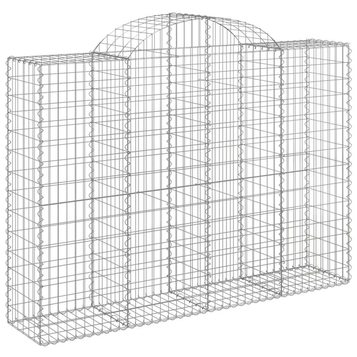 vidaXL Συρματοκιβώτια Τοξωτά 10 τεμ. 200x50x140/160 εκ. Γαλβαν. Ατσάλι