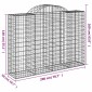 vidaXL Συρματοκιβώτια Τοξωτά 10 τεμ. 200x50x140/160 εκ. Γαλβαν. Ατσάλι