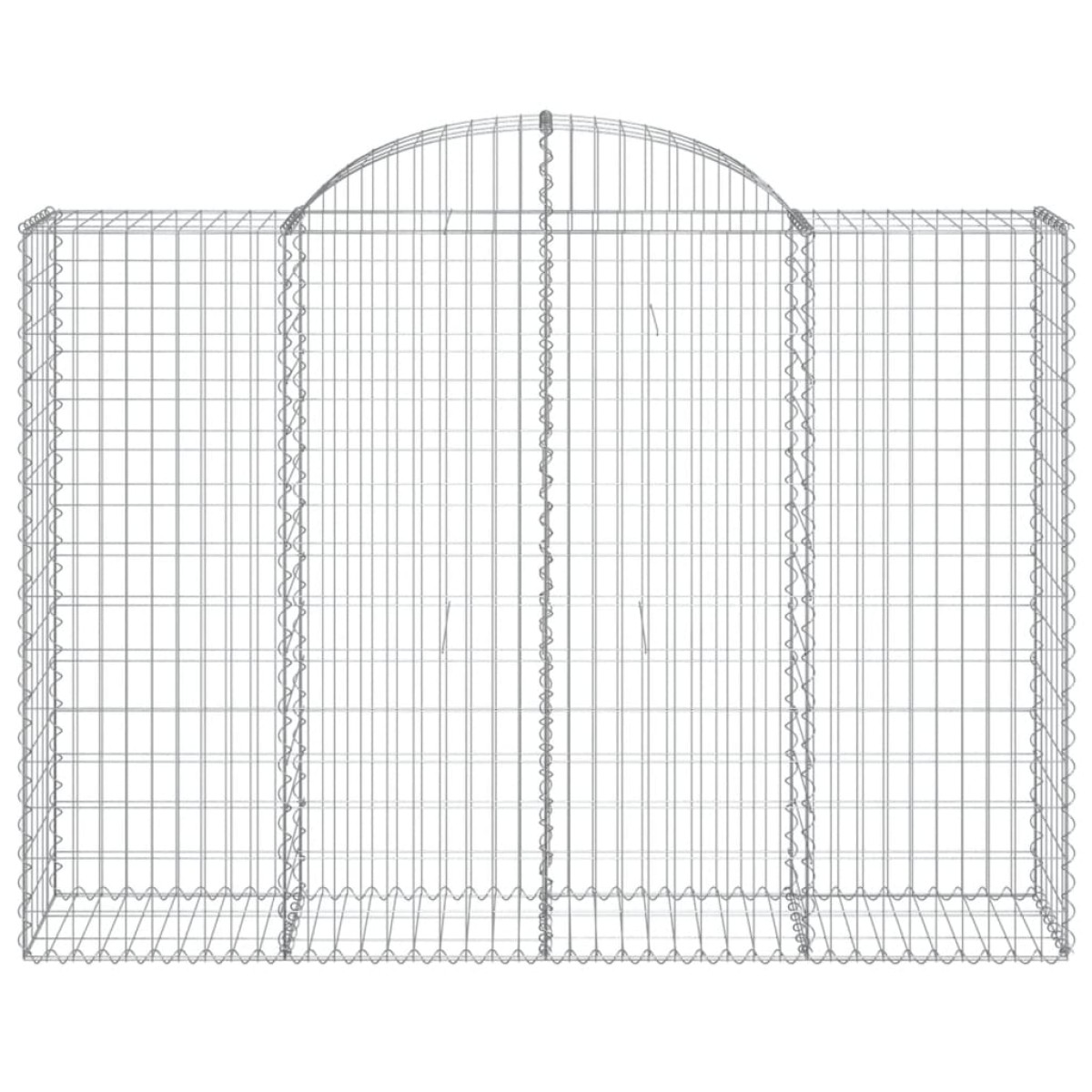 vidaXL Συρματοκιβώτια Τοξωτά 13 τεμ. 200x50x140/160 εκ. Γαλβαν. Ατσάλι