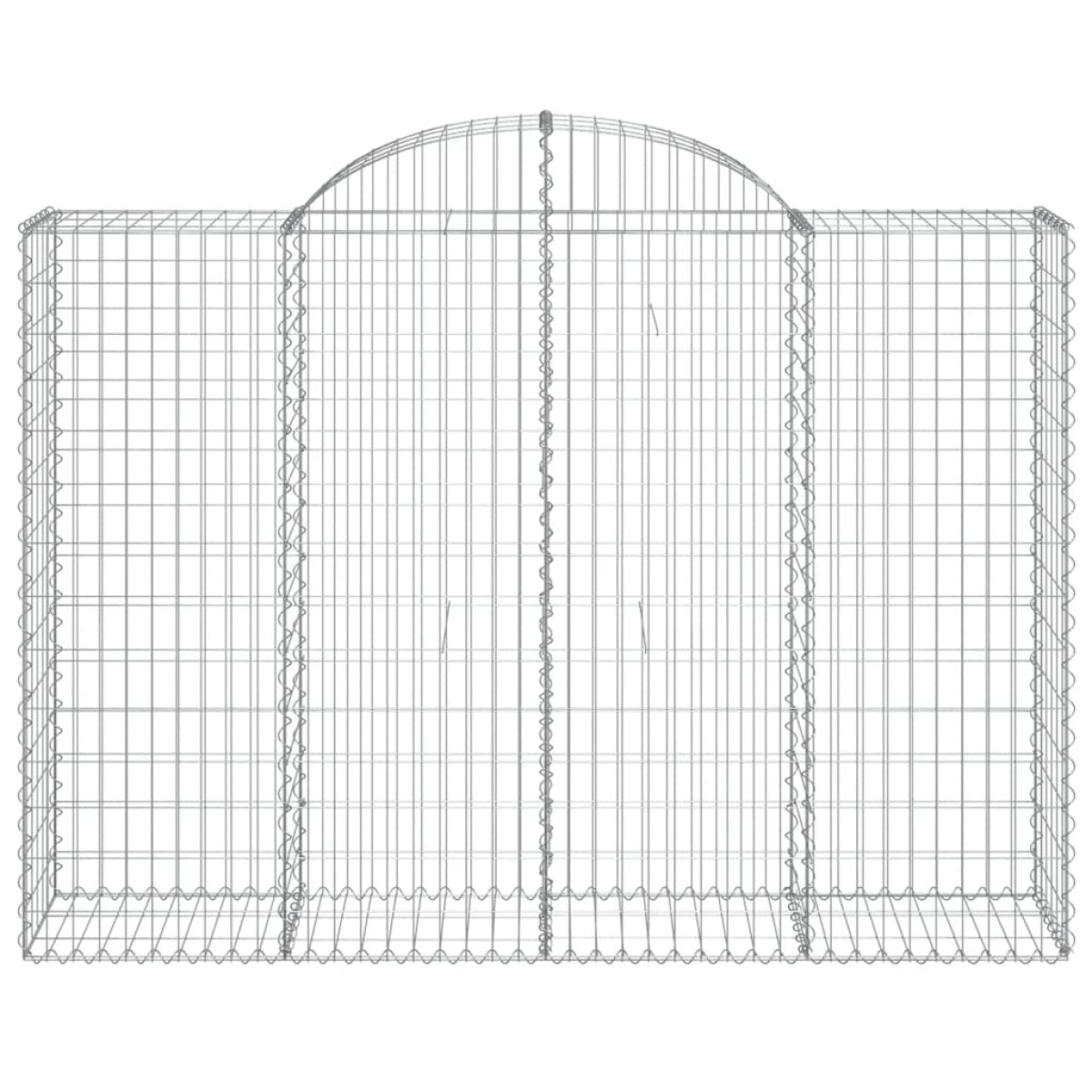 vidaXL Συρματοκιβώτια Τοξωτά 14 τεμ. 200x50x140/160 εκ. Γαλβαν. Ατσάλι