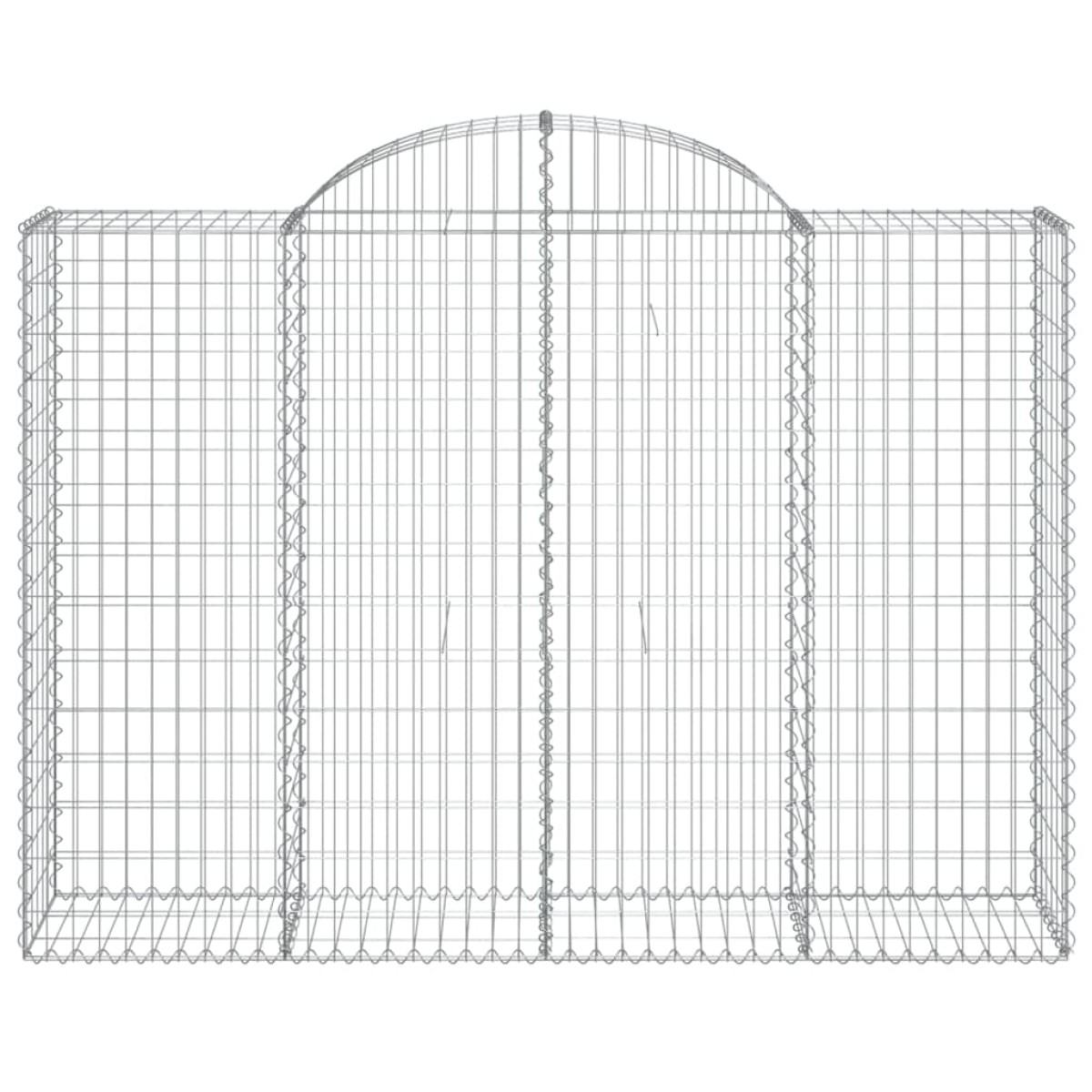 vidaXL Συρματοκιβώτια Τοξωτά 15 τεμ. 200x50x140/160 εκ. Γαλβαν. Ατσάλι