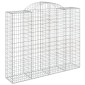 vidaXL Συρματοκιβώτια Τοξωτά 4 τεμ. 200x50x160/180 εκ. Γαλβαν. Ατσάλι