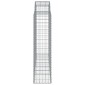 vidaXL Συρματοκιβώτια Τοξωτά 4 τεμ. 200x50x160/180 εκ. Γαλβαν. Ατσάλι