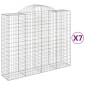 vidaXL Συρματοκιβώτια Τοξωτά 7 τεμ. 200x50x160/180 εκ. Γαλβαν. Ατσάλι