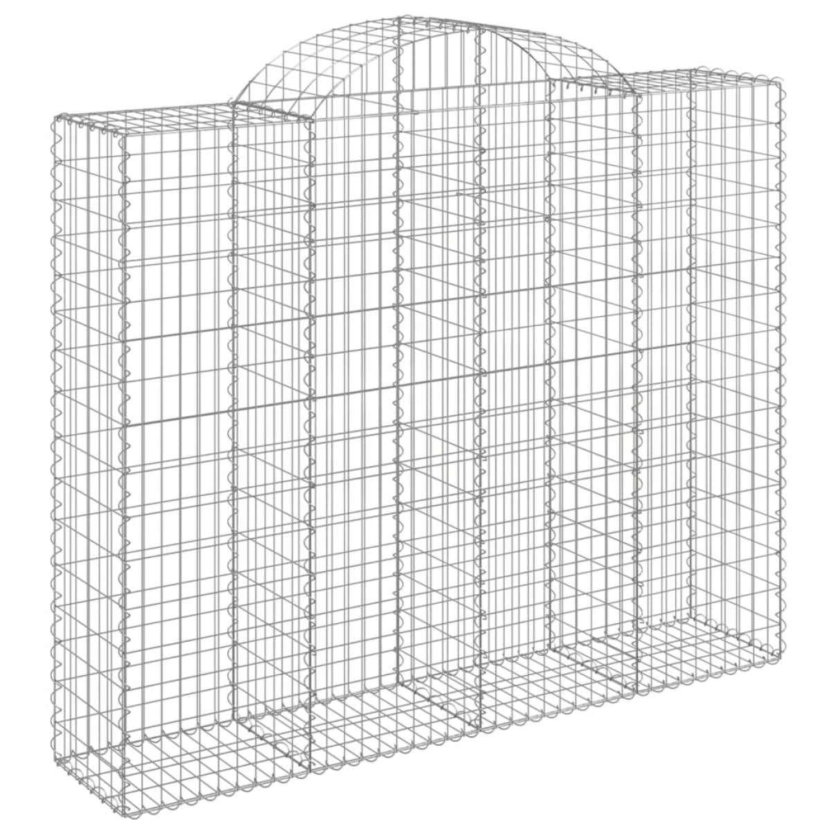 vidaXL Συρματοκιβώτια Τοξωτά 8 τεμ. 200x50x160/180 εκ. Γαλβαν. Ατσάλι