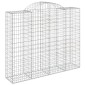 vidaXL Συρματοκιβώτια Τοξωτά 8 τεμ. 200x50x160/180 εκ. Γαλβαν. Ατσάλι