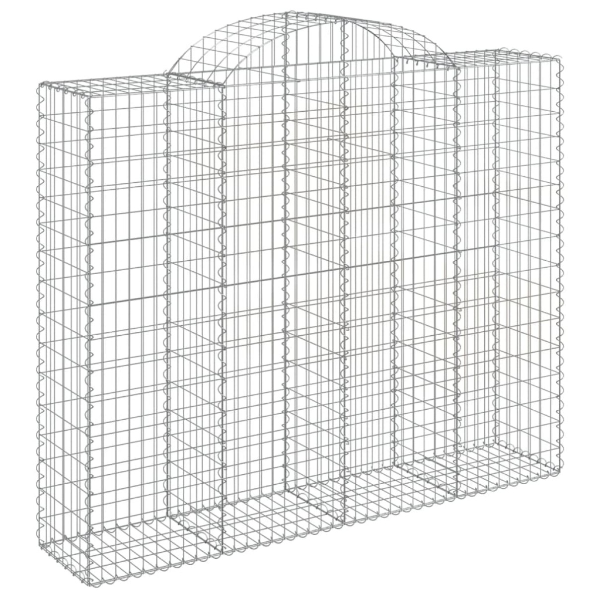 vidaXL Συρματοκιβώτια Τοξωτά 10 τεμ. 200x50x160/180 εκ. Γαλβαν. Ατσάλι