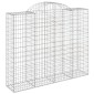 vidaXL Συρματοκιβώτια Τοξωτά 10 τεμ. 200x50x160/180 εκ. Γαλβαν. Ατσάλι