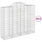 vidaXL Συρματοκιβώτια Τοξωτά 13 τεμ. 200x50x160/180 εκ. Γαλβαν. Ατσάλι