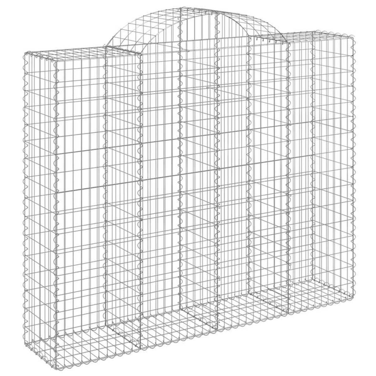 vidaXL Συρματοκιβώτια Τοξωτά 15 τεμ. 200x50x160/180 εκ. Γαλβαν. Ατσάλι