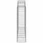 vidaXL Συρματοκιβώτια Τοξωτά 15 τεμ. 200x50x160/180 εκ. Γαλβαν. Ατσάλι