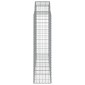 vidaXL Συρματοκιβώτια Τοξωτά 18 τεμ. 200x50x160/180 εκ. Γαλβαν. Ατσάλι