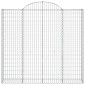 vidaXL Συρματοκιβώτια Τοξωτά 2 τεμ. 200x50x180/200 εκ. Γαλβαν. Ατσάλι
