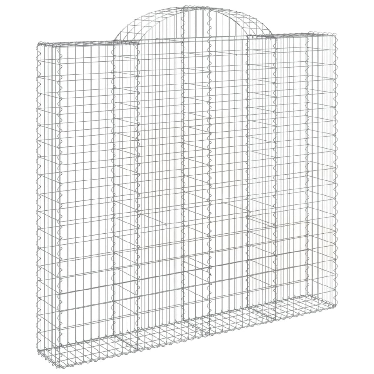 vidaXL Συρματοκιβώτια Τοξωτά 3 τεμ. 200x50x180/200 εκ. Γαλβαν. Ατσάλι