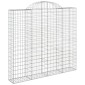 vidaXL Συρματοκιβώτια Τοξωτά 5 τεμ. 200x50x180/200 εκ. Γαλβαν. Ατσάλι