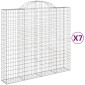 vidaXL Συρματοκιβώτια Τοξωτά 7 τεμ. 200x50x180/200 εκ. Γαλβαν. Ατσάλι