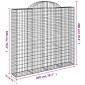 vidaXL Συρματοκιβώτια Τοξωτά 11 τεμ. 200x50x180/200 εκ. Γαλβαν. Ατσάλι