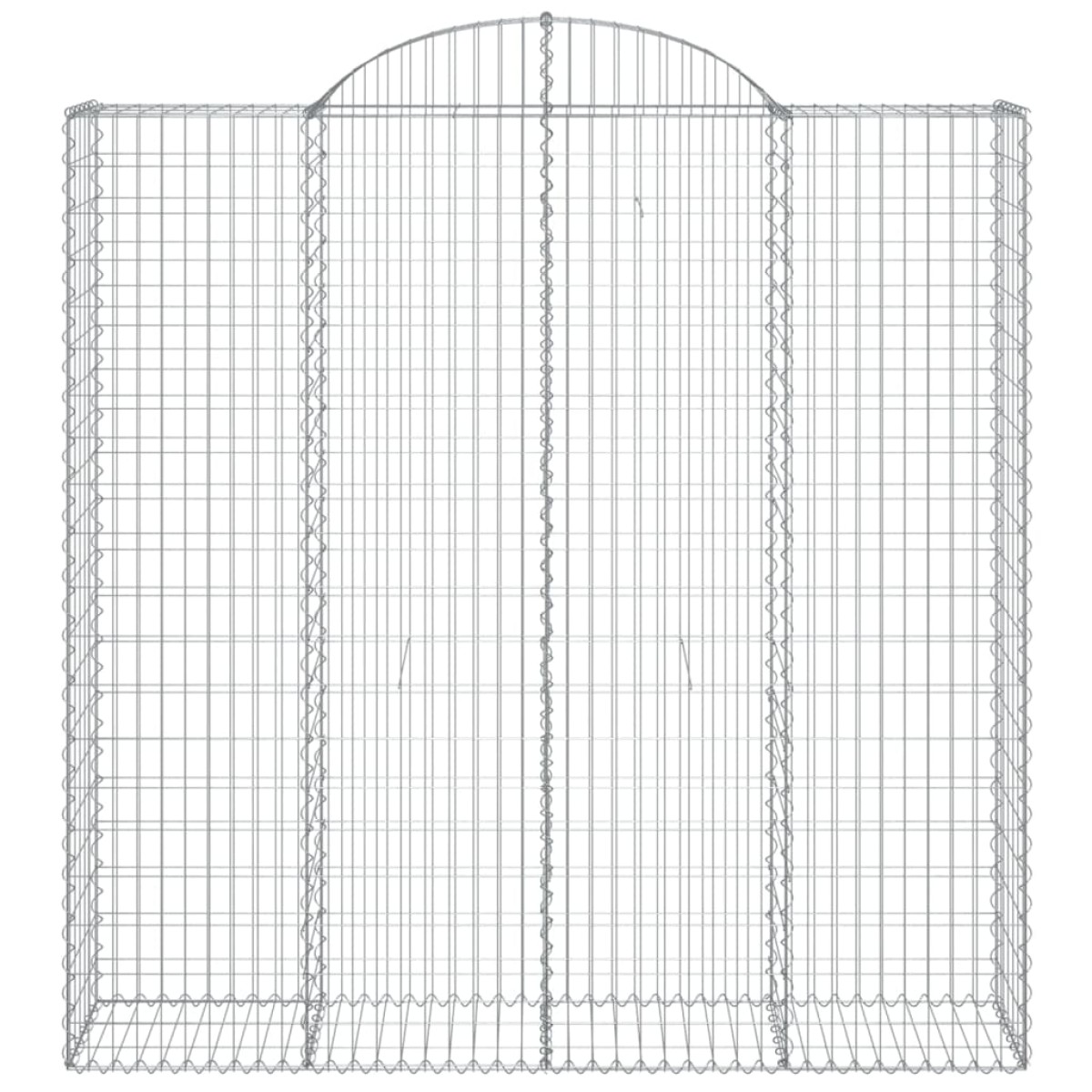 vidaXL Συρματοκιβώτια Τοξωτά 3 τεμ. 200x50x200/220 εκ. Γαλβαν. Ατσάλι