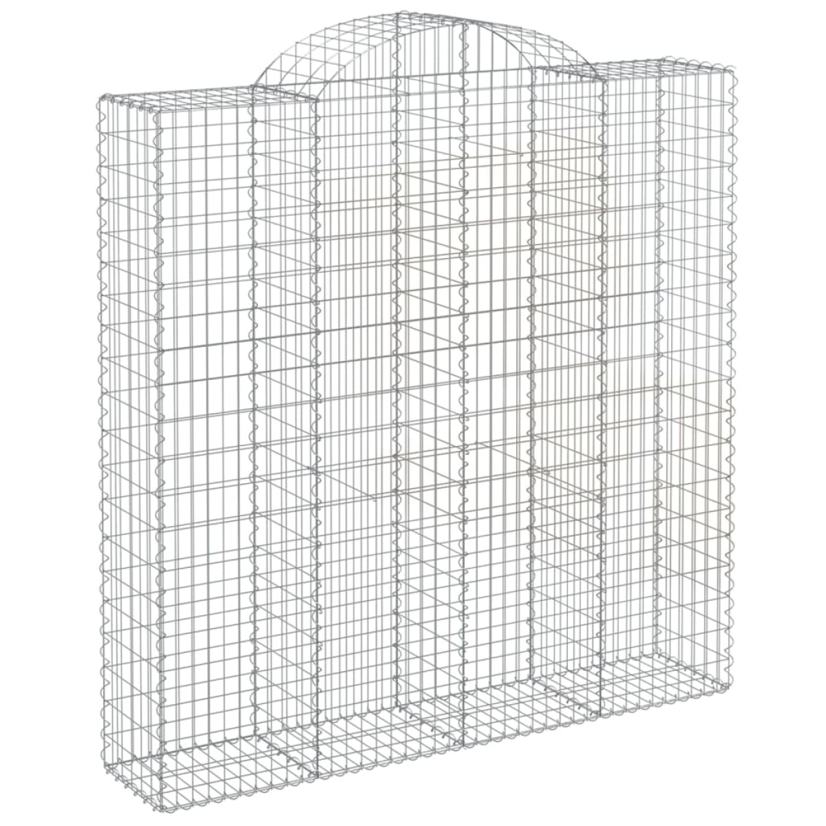 vidaXL Συρματοκιβώτια Τοξωτά 4 τεμ. 200x50x200/220 εκ. Γαλβαν. Ατσάλι