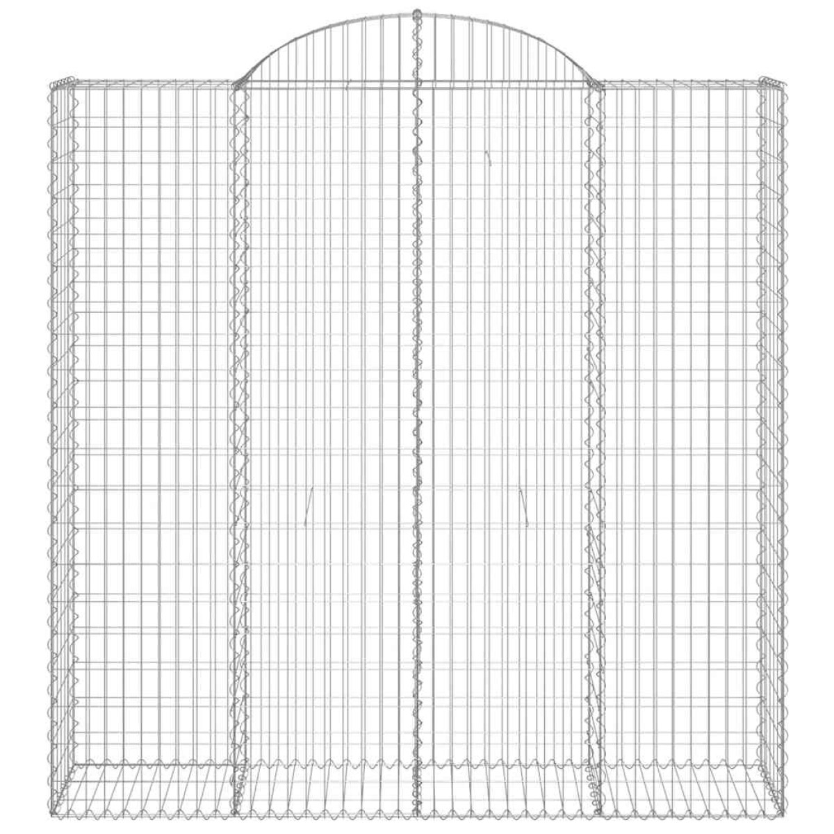 vidaXL Συρματοκιβώτια Τοξωτά 7 τεμ. 200x50x200/220 εκ. Γαλβαν. Ατσάλι