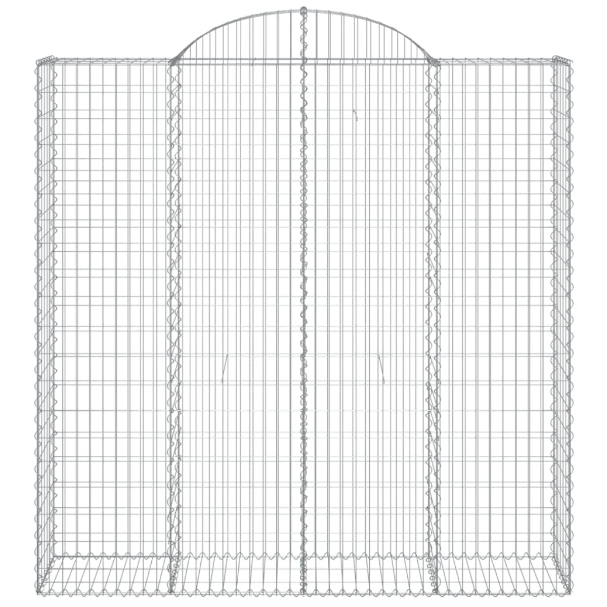 vidaXL Συρματοκιβώτια Τοξωτά 8 τεμ. 200x50x200/220 εκ. Γαλβαν. Ατσάλι