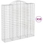 vidaXL Συρματοκιβώτια Τοξωτά 10 τεμ. 200x50x200/220 εκ. Γαλβαν. Ατσάλι