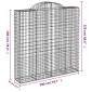 vidaXL Συρματοκιβώτια Τοξωτά 10 τεμ. 200x50x200/220 εκ. Γαλβαν. Ατσάλι
