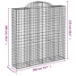 vidaXL Συρματοκιβώτια Τοξωτά 11 τεμ. 200x50x200/220 εκ. Γαλβαν. Ατσάλι