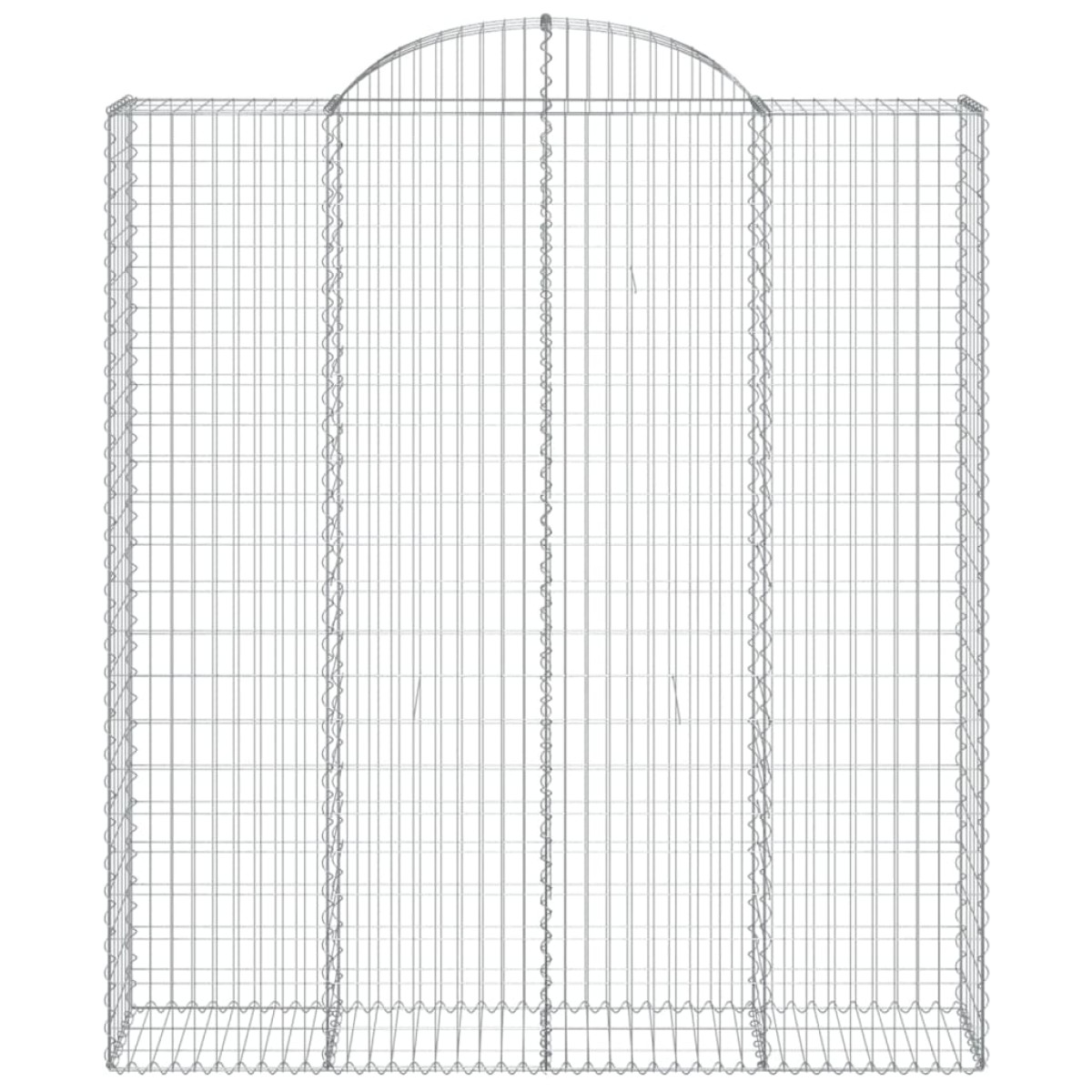 vidaXL Συρματοκιβώτια Τοξωτά 2 τεμ. 200x50x220/240 εκ. Γαλβαν. Ατσάλι