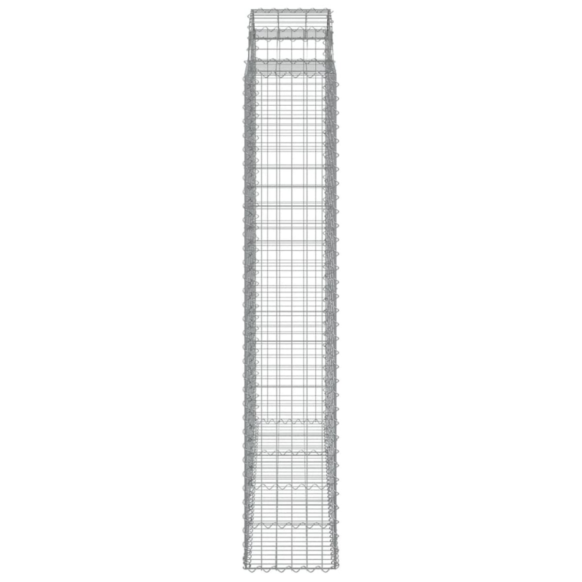 vidaXL Συρματοκιβώτια Τοξωτά 2 τεμ. 200x50x220/240 εκ. Γαλβαν. Ατσάλι