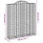 vidaXL Συρματοκιβώτια Τοξωτά 3 τεμ. 200x50x220/240 εκ. Γαλβαν. Ατσάλι