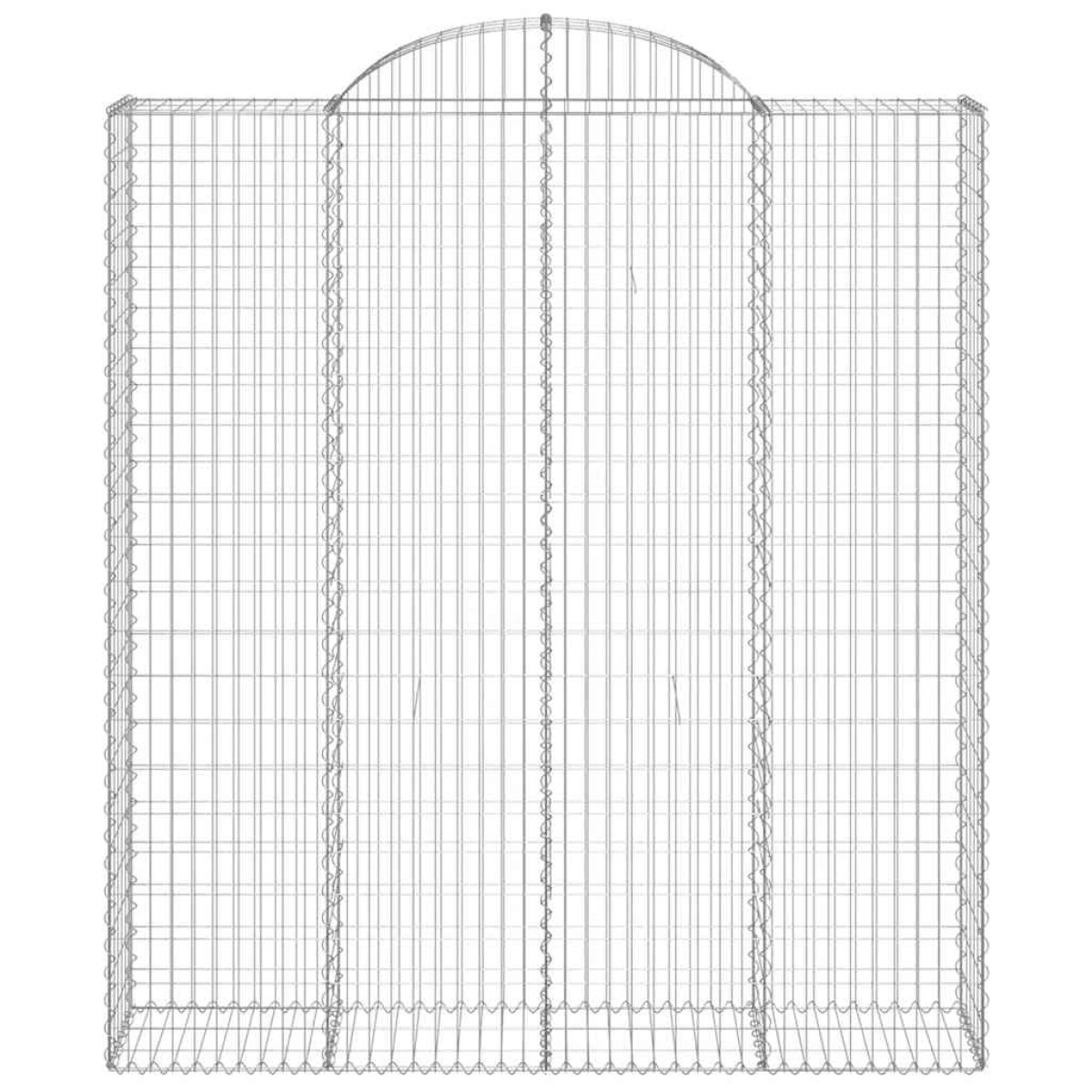 vidaXL Συρματοκιβώτια Τοξωτά 9 τεμ. 200x50x220/240 εκ. Γαλβαν. Ατσάλι