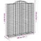 vidaXL Συρματοκιβώτια Τοξωτά 9 τεμ. 200x50x220/240 εκ. Γαλβαν. Ατσάλι