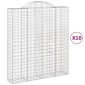 vidaXL Συρματοκιβώτια Τοξωτά 10 τεμ. 200x50x220/240 εκ. Γαλβαν. Ατσάλι