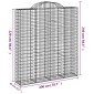 vidaXL Συρματοκιβώτια Τοξωτά 10 τεμ. 200x50x220/240 εκ. Γαλβαν. Ατσάλι