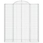 vidaXL Συρματοκιβώτια Τοξωτά 11 τεμ. 200x50x220/240 εκ. Γαλβαν. Ατσάλι