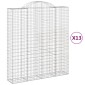 vidaXL Συρματοκιβώτια Τοξωτά 13 τεμ. 200x50x220/240 εκ. Γαλβαν. Ατσάλι