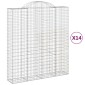 vidaXL Συρματοκιβώτια Τοξωτά 14 τεμ. 200x50x220/240 εκ. Γαλβαν. Ατσάλι