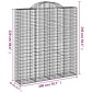 vidaXL Συρματοκιβώτια Τοξωτά 15 τεμ. 200x50x220/240 εκ. Γαλβαν. Ατσάλι