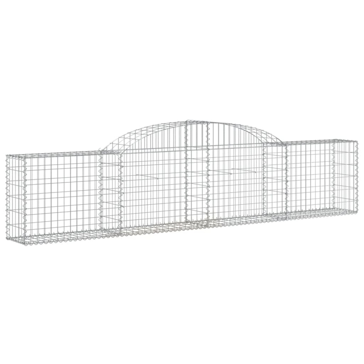 vidaXL Συρματοκιβώτια Τοξωτά 3 τεμ. 300x30x60/80 εκ. Γαλβαν. Ατσάλι