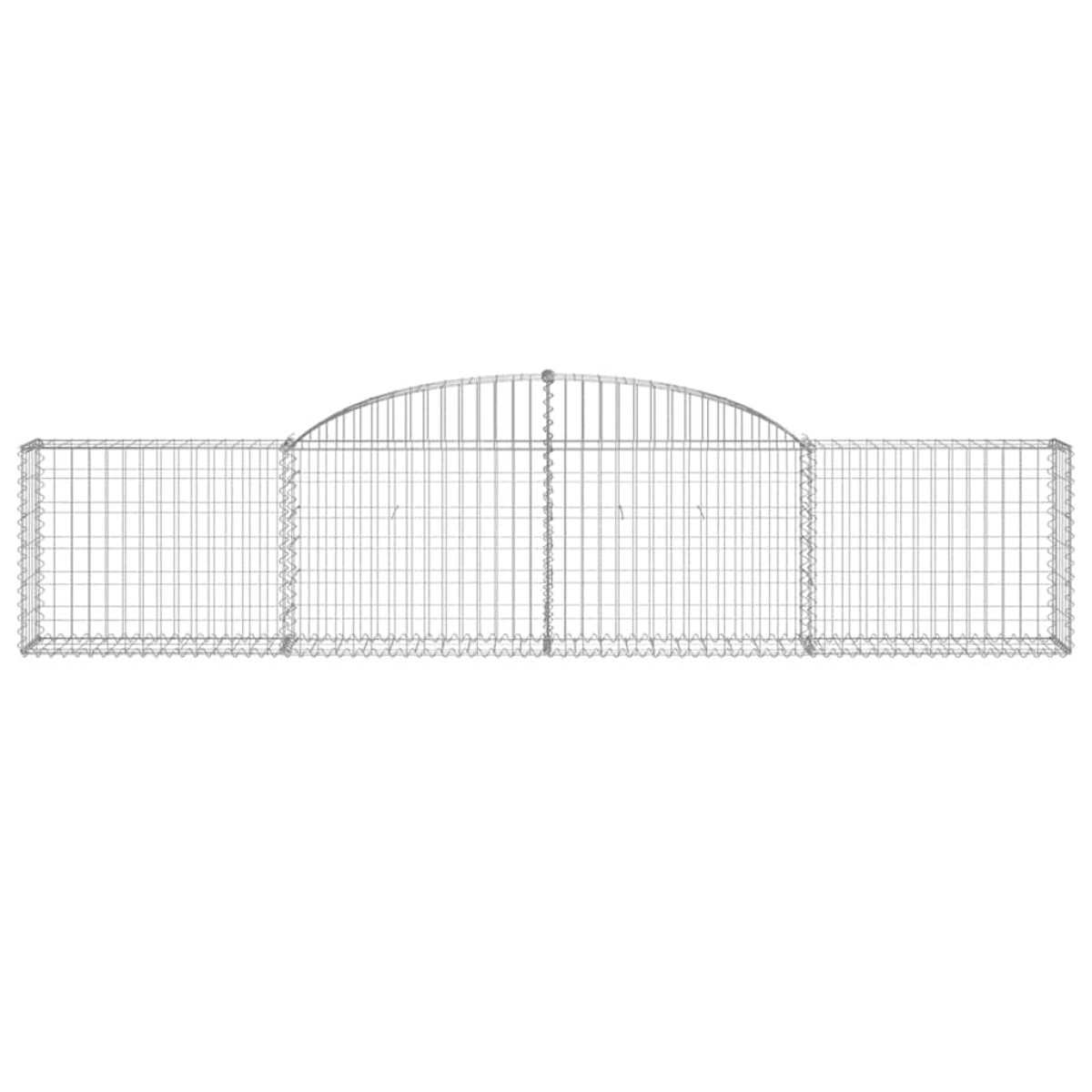 vidaXL Συρματοκιβώτια Τοξωτά 9 τεμ. 300x30x60/80 εκ. Γαλβαν. Ατσάλι