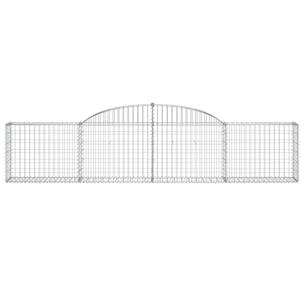 vidaXL Συρματοκιβώτια Τοξωτά 11 τεμ. 300x30x60/80 εκ. Γαλβαν. Ατσάλι
