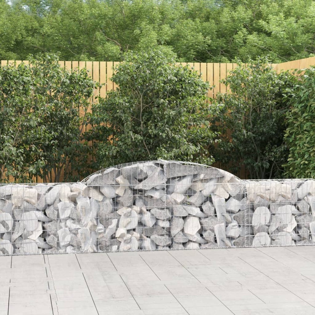 vidaXL Συρματοκιβώτια Τοξωτά 15 τεμ. 300x30x60/80 εκ. Γαλβαν. Ατσάλι