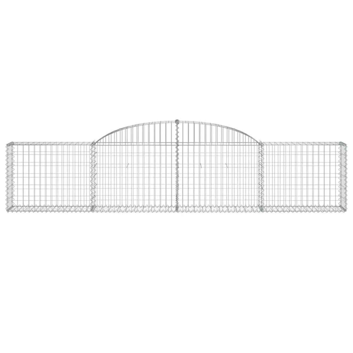 vidaXL Συρματοκιβώτια Τοξωτά 17 τεμ. 300x30x60/80 εκ. Γαλβαν. Ατσάλι